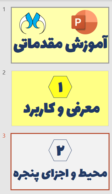 تصویر نمای اسلاید مینیاتوری پاورپوینت PowerPoint