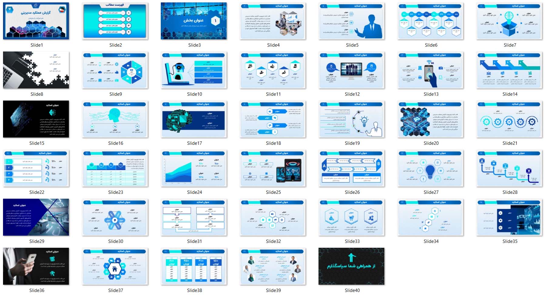قالب پاورپوینت گزارش عملکرد مدیریتی حرفه‌ای دانلود قالب پاورپوینت گزارش عملکرد مدیریتی با 40 اسلاید حرفه‌ای و قابل ویرایش. مناسب ارائه رسمی به مدیران. همین حالا دریافت کنید.