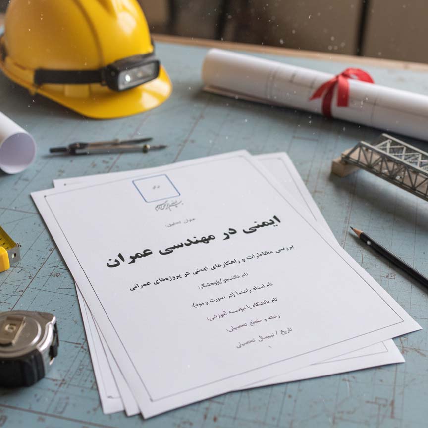 مقاله ایمنی در مهندسی عمران | قابل ویرایش در Word