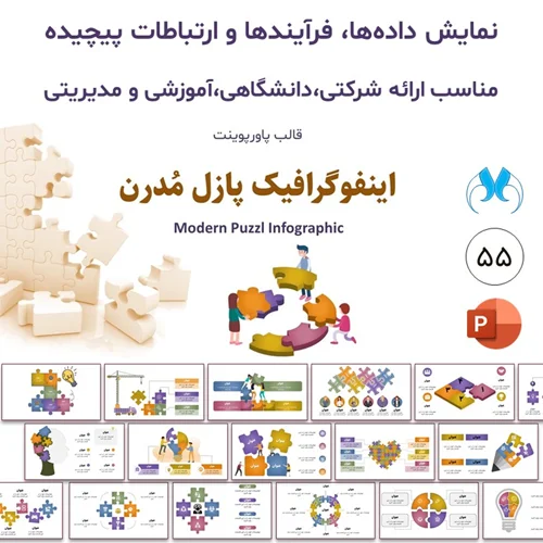 قالب پاورپوینت پازلی مدرن، انتخابی عالی برای ارائههای حرفهای