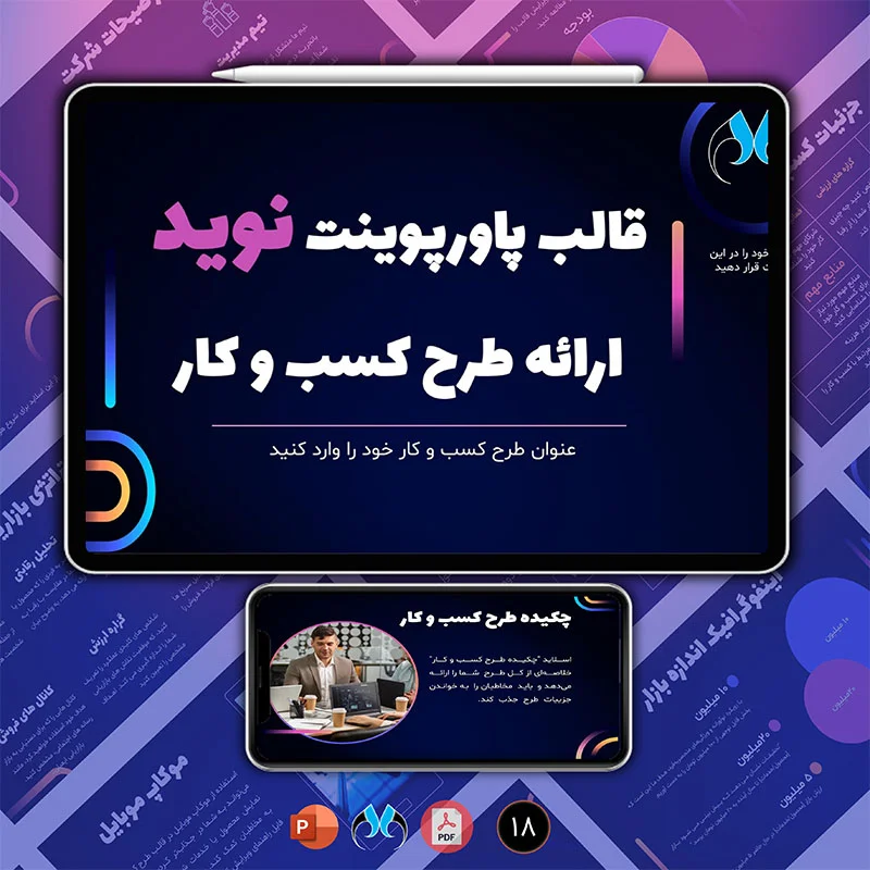 قالب پاورپوینت طرح کسب و کار نوید: ارائهای جذاب و متقاعد کننده برای جذب سرمایه گذار
