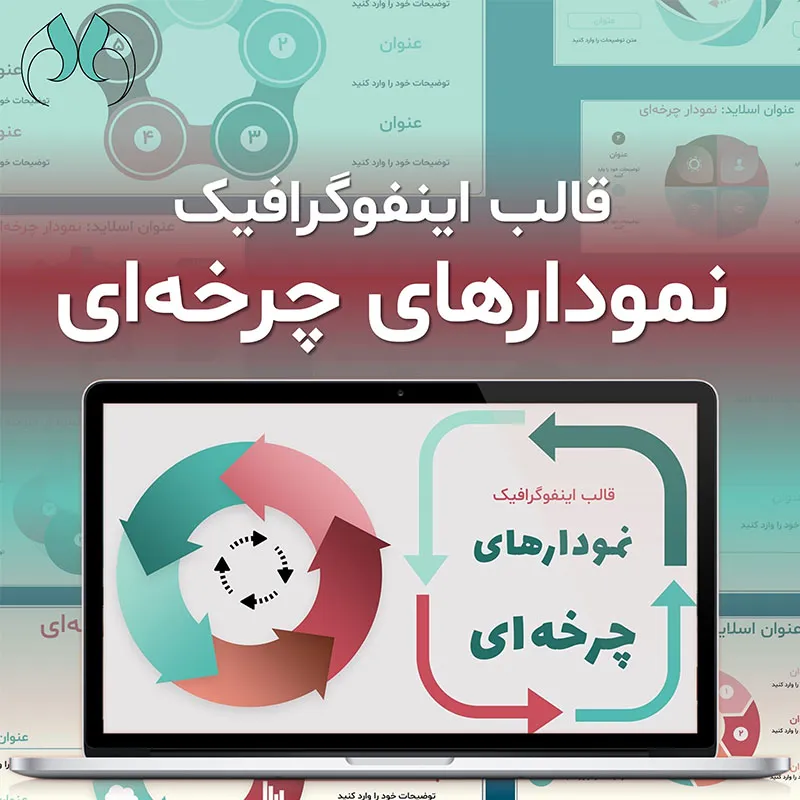 قالب پاورپوینت نمودارهای چرخه‌ای | نمایش بصری فرآیندها
