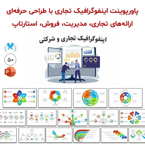 قالب پاورپوینت اینفوگرافیک تجاری با طراحی حرفهای | ویژه کسبوکار و شرکتها